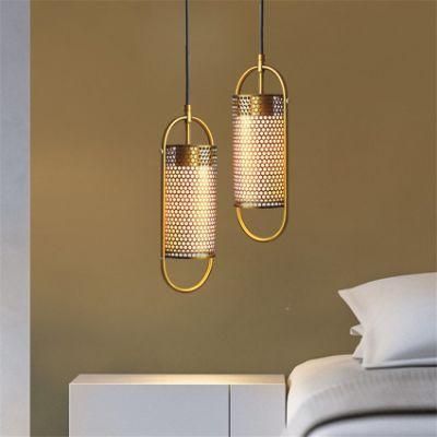 Nordic Pendant Lamp Loft Luxury Katryn Industrial Oval Capsule Mesh Cage Pendant Lamp (WH-AP-294)