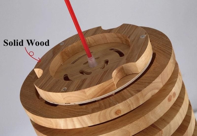 Creative Wood Pendant Light Indoor Dining Room Foyer Home Adornment Pendant Light (WH-WP-44)