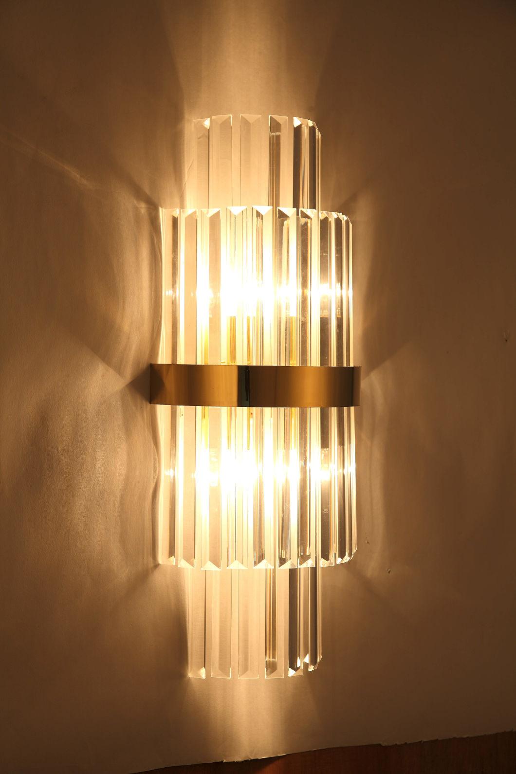 Creative Crystal Deluxe Wall Lamp for Villa Bedside Hotel Wall Lamp