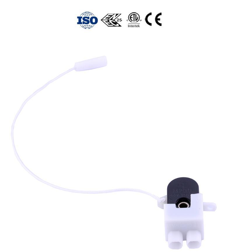 Pull Cord Switch on-off Single Hole 2A 250V Side Action Shower Pull Cord Switch with Pull Cord Connector Extension Rope