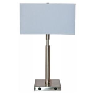 UL cUL Hotel Desk Lamp with White Hardback Shade