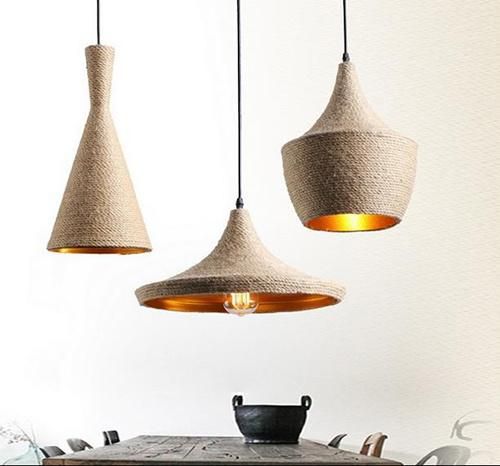 Modern Lighting Hemp Rope Lighting Pendant Lamp for Home Lighting Decoration