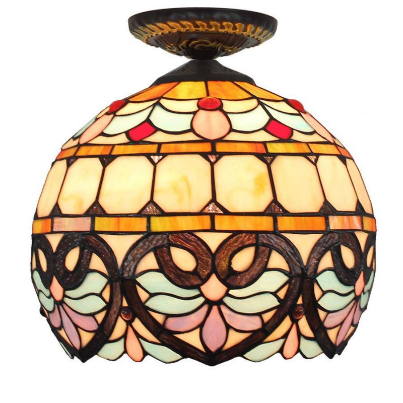 European-Style Lovely Baroque Tiffany Multi-Color Glass Restaurant Bedroom Dining Light Hanging (WH-TA-29)