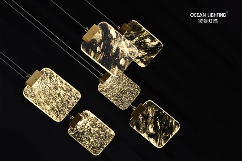 Modern Indoor Chandelier Simple Pendant Lamp with Creat Shape crystal