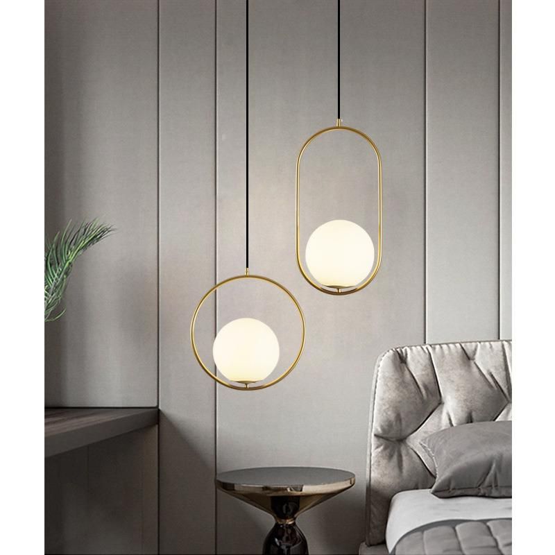 Modern Pendant Light Simple Acrylic Ball Bedside Hanging Light Round Ball Global Pendant Lamp (WH-GP-38)