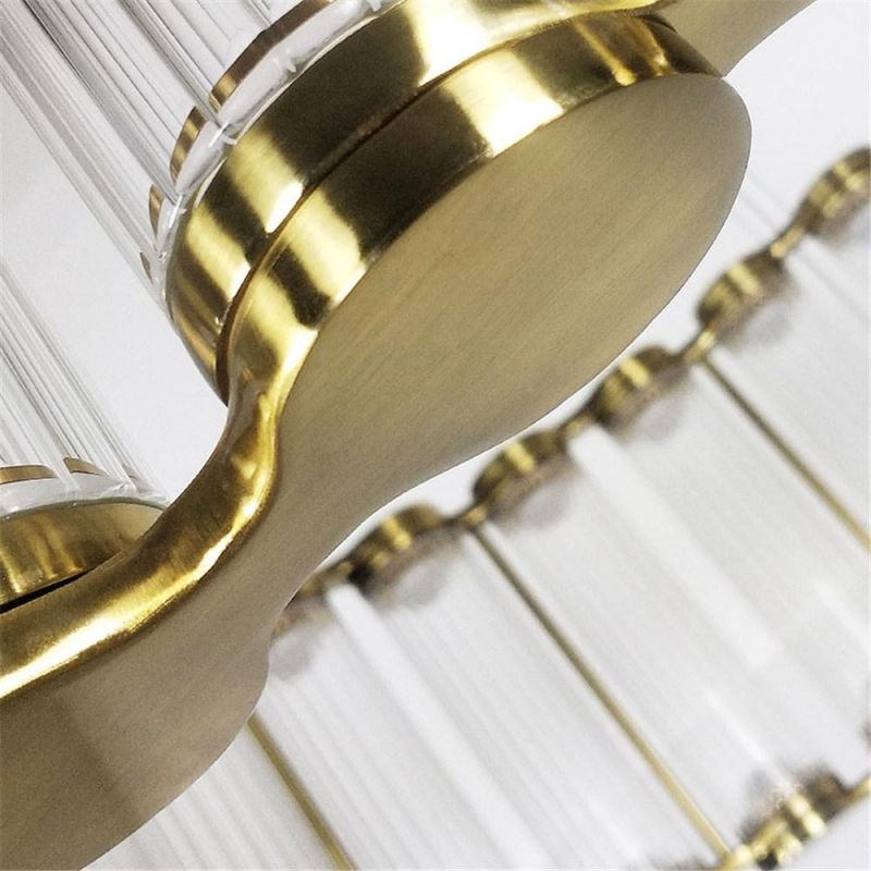 Luxury Stretched Chandeliers for Home Long S-Shape Hanglamp Kitchen Living Room Villa Round Bedroom Suspension Luminaire