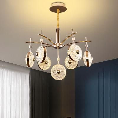 Dafangzhou 120W Light China Gold Light Fixture Manufacturing Lights Yellow Frame Color Pendant Light for Home