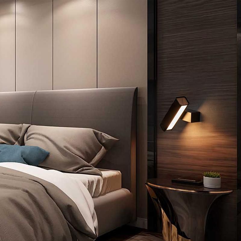 Living Room Bedroom Lamp Nordic Walnut Solid Wood LED Wall Lamp