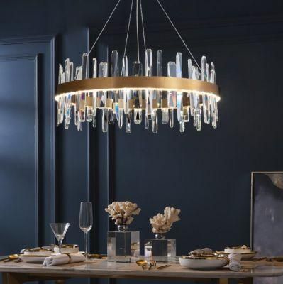 2021 Modern Indoor Luxury Pendant Light Gold LED Hanging Lights Home Bedroom Nordic Crystal Chandelier Decoration Decorative Pendant Lamp