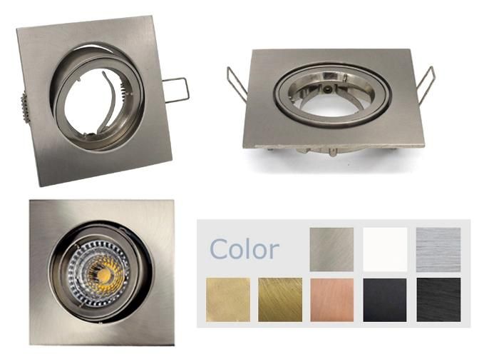 Square Tlit Lighting Fixture GU10 MR16 Downlight Housing Holder (LT1301)