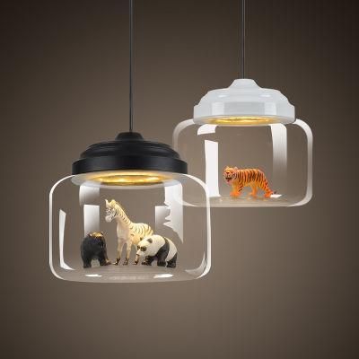 Glass LED Pendant Lights Nordic Hanglamp Kitchen Restaurant Glass Kids Lamp (WH-GP-37)