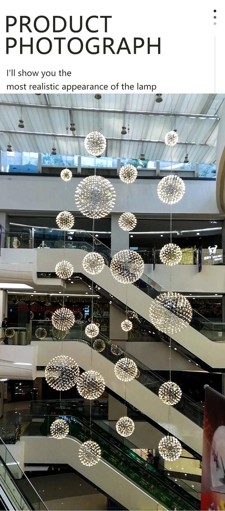 Modern Decorative Dining Room Bedroom Hall Luminous Pendant Light Round Luminous LED Chandelier