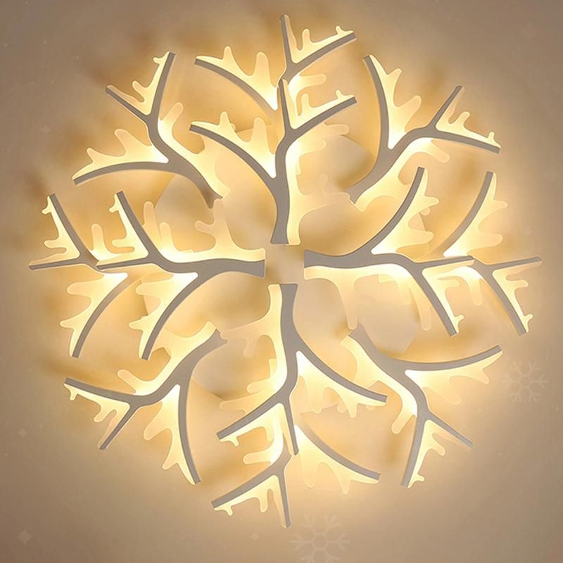 Creative Art Personality Ceiling Light White Warm Living Room Lamp LED