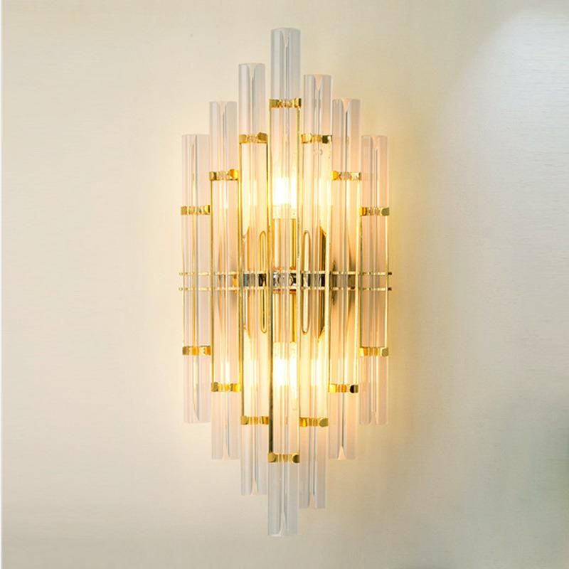 Postmodern Crystal Wall Lamp Creative Home Living Room Golden Luxury Light Project Wall Lamp (WH-OR-157)