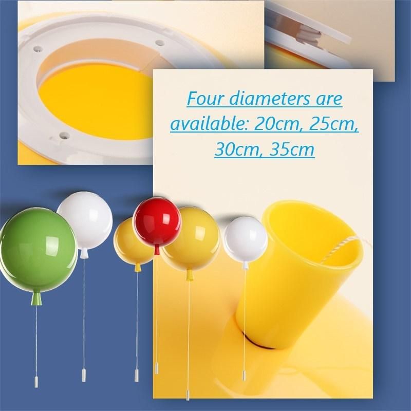 Modern 5 Colors Kids Acrylic Ceiling Light Fixtures Kids Room Home Decor Children Balloon Lamp (WH-MA-161)