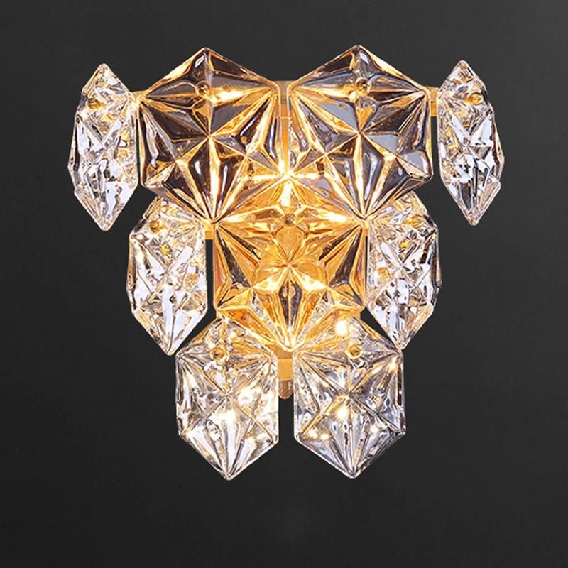 Modern Crystal Wall Lamp Living Room Bedroom Bedside Lamp Contracted TV Wall Light