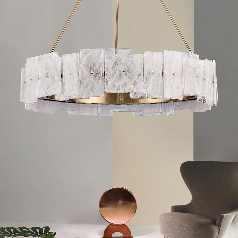 Vintage Round Crystal Chandelier Bedroom Dining Room Pendant Lamp Light