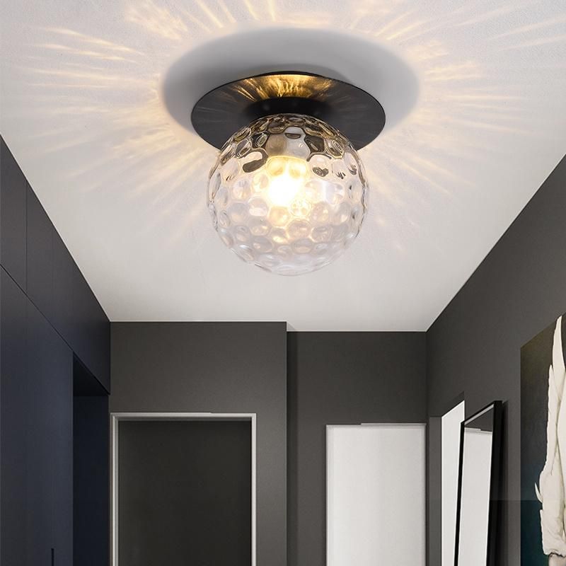 Glass Ball Ceiling Light Modern Staircase Balcony Corridor Porch Bedside Hallway Ceiling Lamp (WH-MA-165)