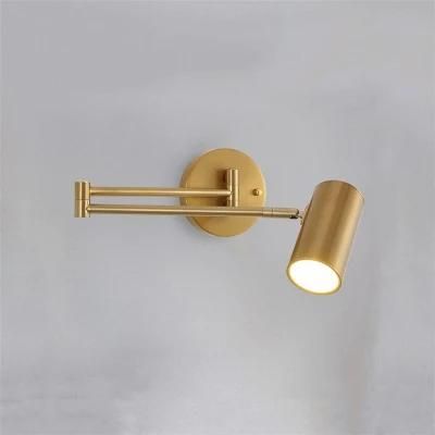 Nordic Simple Bedroom Bedside Wall Lamp Folding Telescopic Rocker Long Rod Wall Light Living Room Background Wall Decor LED Lamp