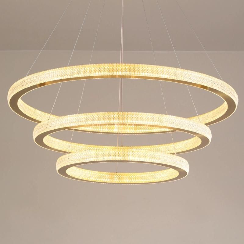 Living Room Dining Room Bedroom Study Room Ring Chandelier Light Luxury Pendant Lighting