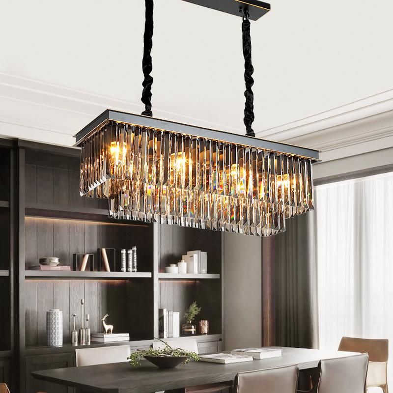 Flush Crystal Ceiling Pendant Light Fixtures Amber Color for Home Decoration Avize (WH-CA-21)