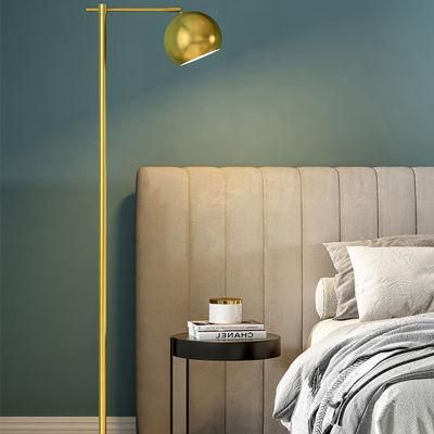Gold Floor Lamp Modern E27 Standing Lamp Corner Light Reading Light Plated Brass LED Stand Lamp (WH-MFL-65)