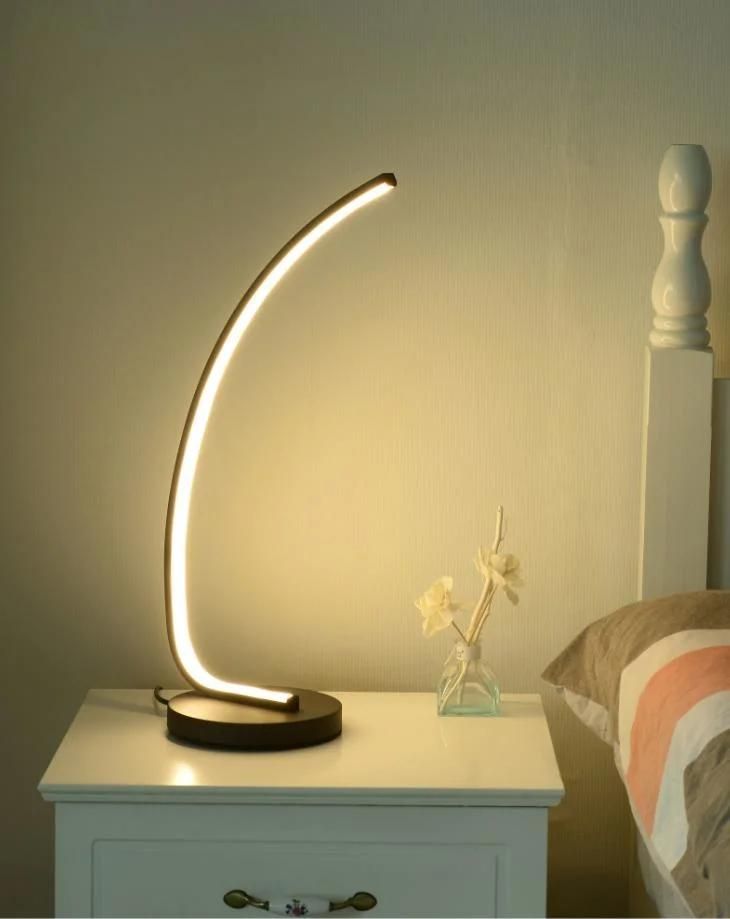 Acrylic Metal Wall Modern LED Desk Lamp Standing Table Light European Creative Indoor Home Hotel Bedroom Living Room Bedside Table Reading Lamp
