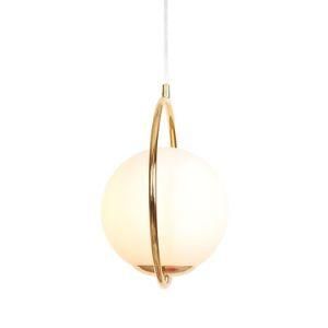 Loft Industrial Decor Nordic Glass Ball Pendant Lights Vintage Hoop Gold Modern Hanging Lamp