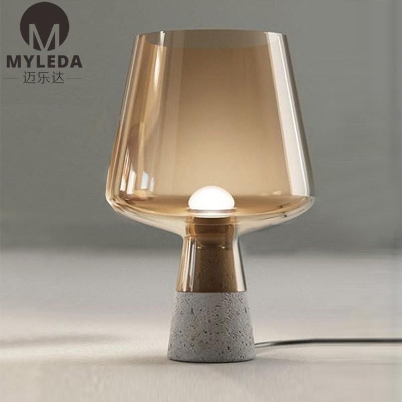 Mini Concise Style Metal Light Desk Clear Glass Table Lamp