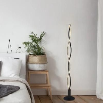 Masivel Simple Spiral Curved LED Floor Lamp for Home Hotel