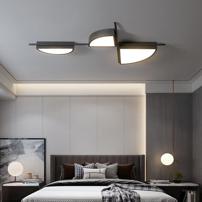 Black White Concise Style Modern Ceiling Lamp Pendant Lamp Bedroom Lamp