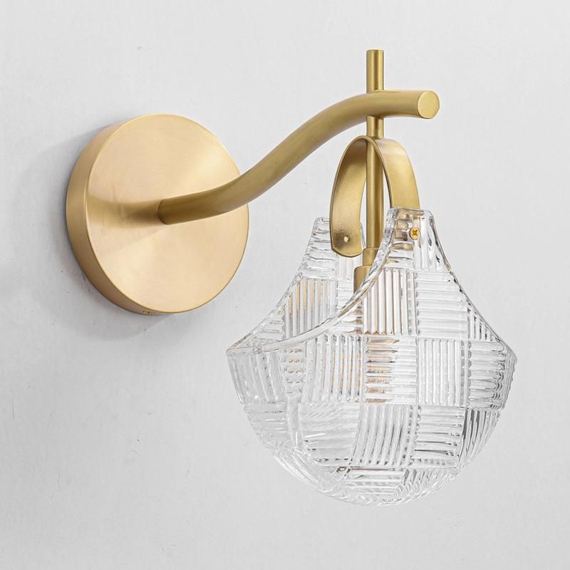Copper Wall Lamp Bedroom Bedside Light Modern Corridor Decoration LED Lighting