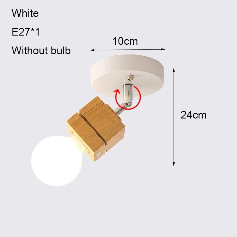 Wooden Ceiling Lamp Modern LED Ceiling Light for Bedroom Living Room Corridor Kitchen Indoor Lighting (WH-WA-21)