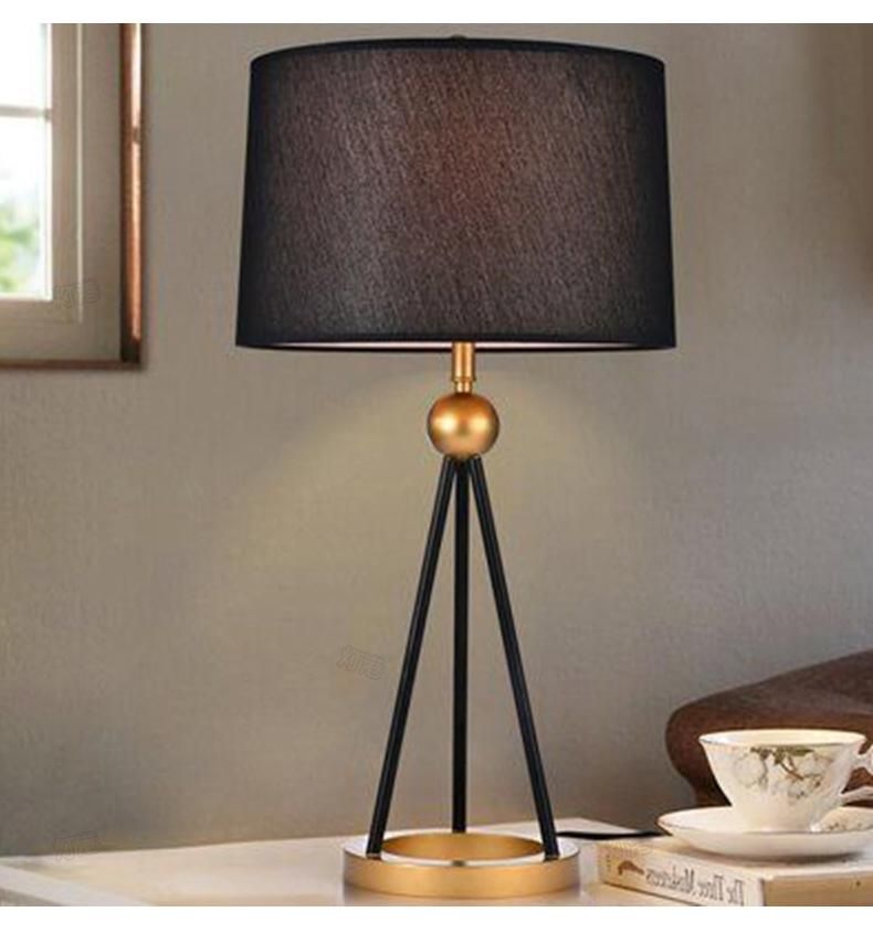 Decorative Vintage Living Room Office Hotel E27 LED Table Light Hotel Fabric Shade Decorative Reading Desk Lights Bedroom Modern Besides Table Lamp