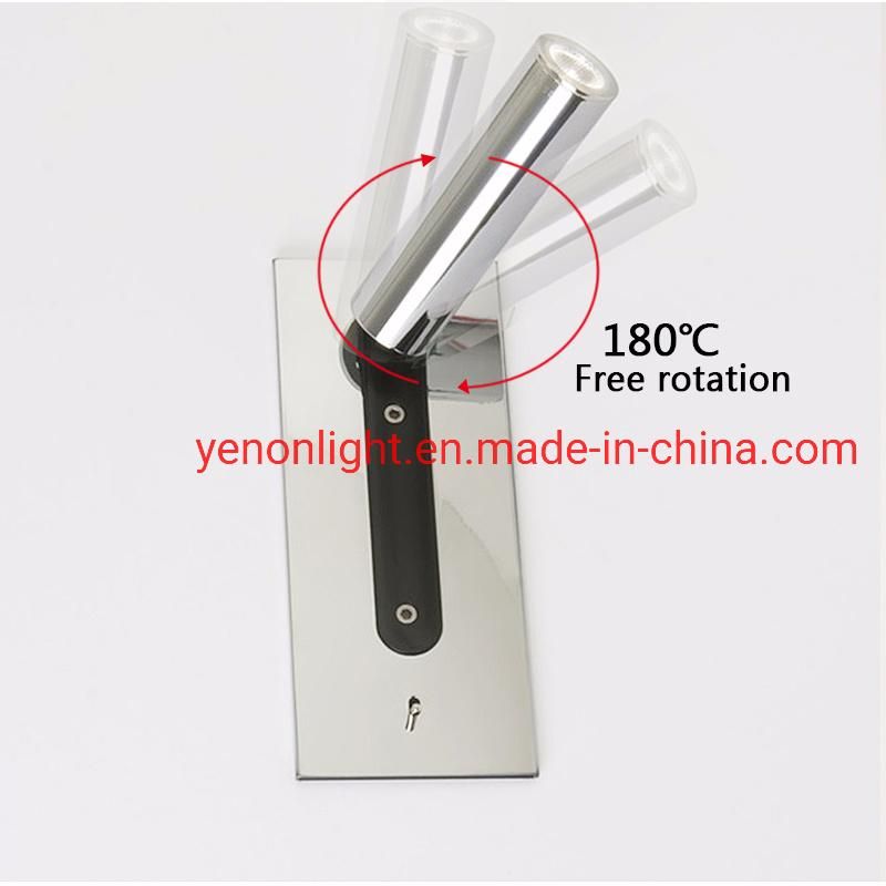 Hotel Club Villa Guest Room Bedside LED Reading Lamp Can Be Rotated Embedded Small Wall Lamp Project Custom Lamp