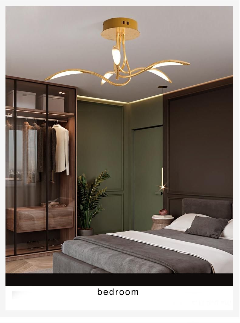 LED Modern Design Golden Luxury Aluminum Metal Ceiling Light