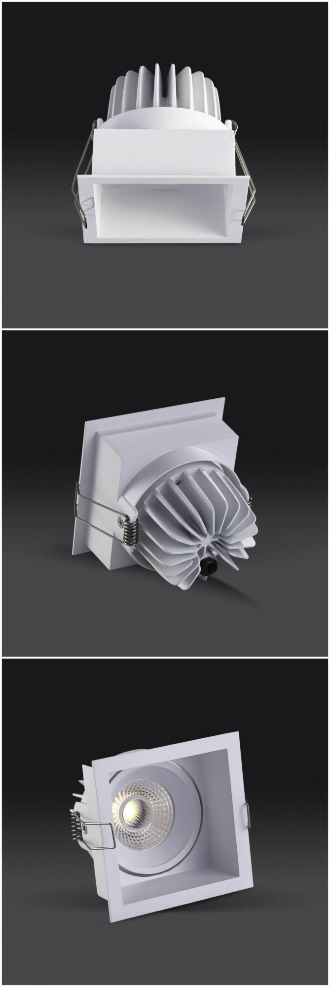 Square Deep Recessed Adjustable Dimmable 6W/10W/15W COB LED Downlight
