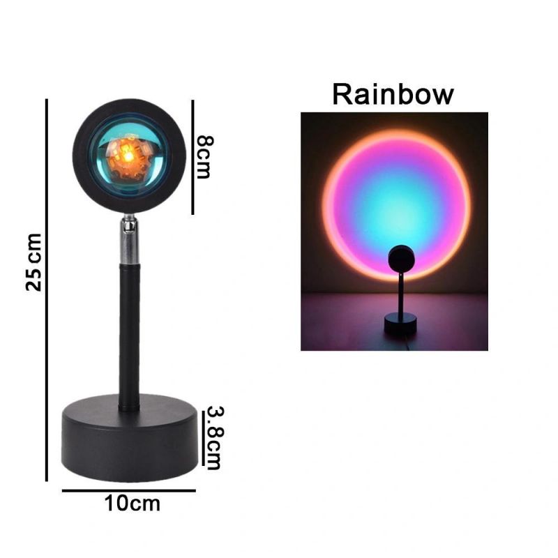 New Living Room Rainbow Floor Lighting Bedroom Photography Standing Lamp Projection Floor Sunset light