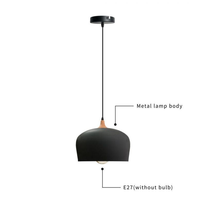 Factory Price Amazon Decorative Aluminum Black Color Pendant Light Metal Ceiling Light for Hotel Home Living Room Hanging Lamp