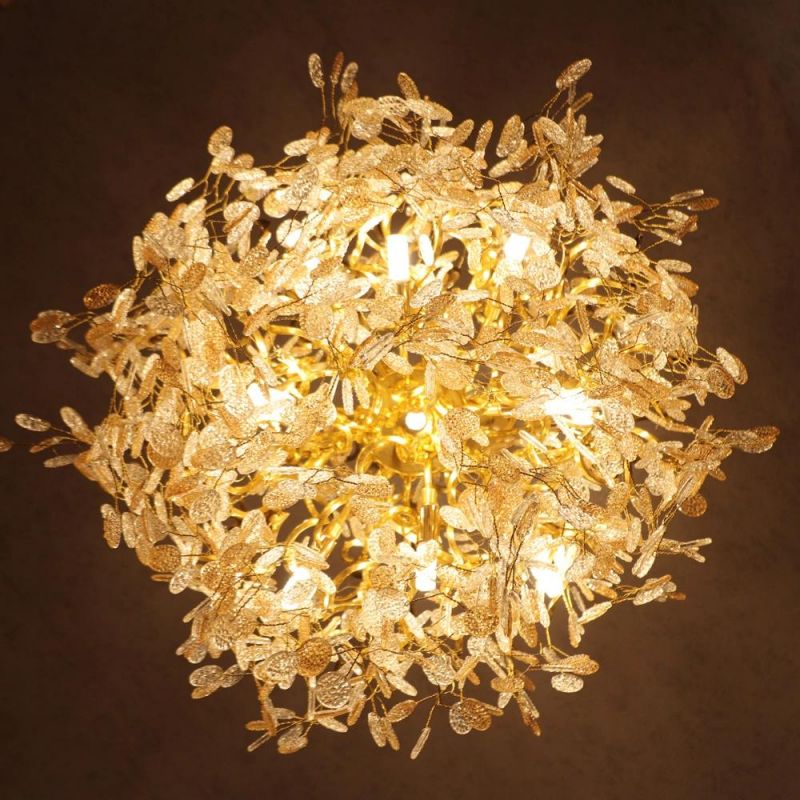 2022 New Meerosee Luxurious Crystal Chandelier Golden Modern Pendant Lighting for Restaurant Hotel Raindrop Linear Light Fixture