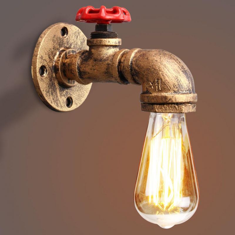 Vintage Retro Rustic Water Pipe Wall Light for Dining Room Bar Coffee Shop (WH-VR-02)