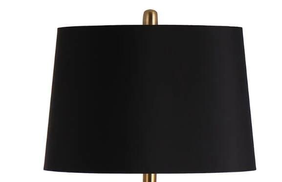 Hotel Table Lamp, Metal in Black with Fabric Shade E27/60W X 1