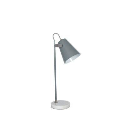 Multi-Directional Theia Grey Satin Nickel Marble Task Table Lamp