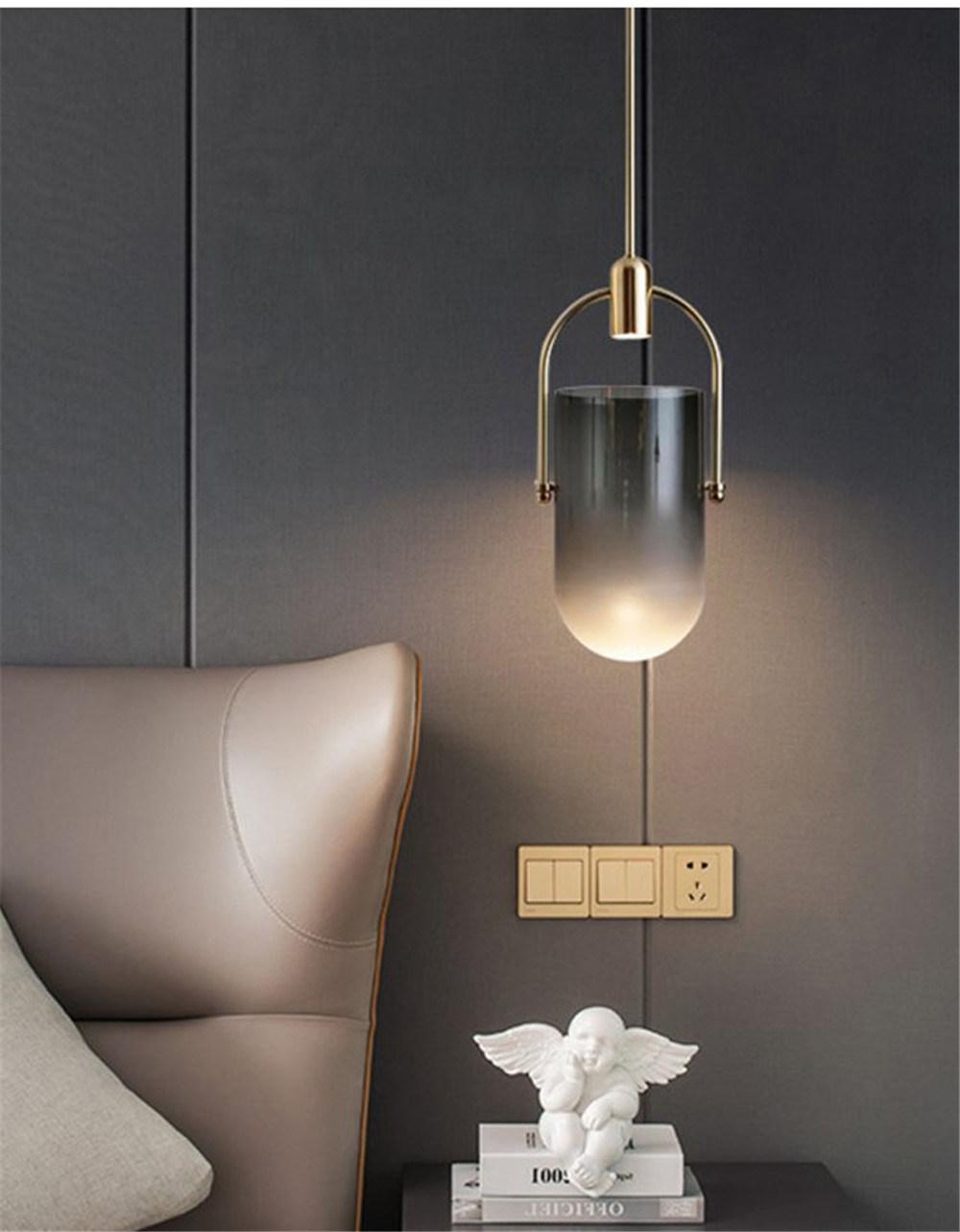 Metal Opal Glass Pendant Light for Dining Room