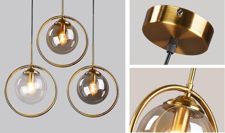 Hotel Decoration Golden Ball Shape Glass Pendant Lighting for Lobby, Hotel, Apartment Zf-Cl-060