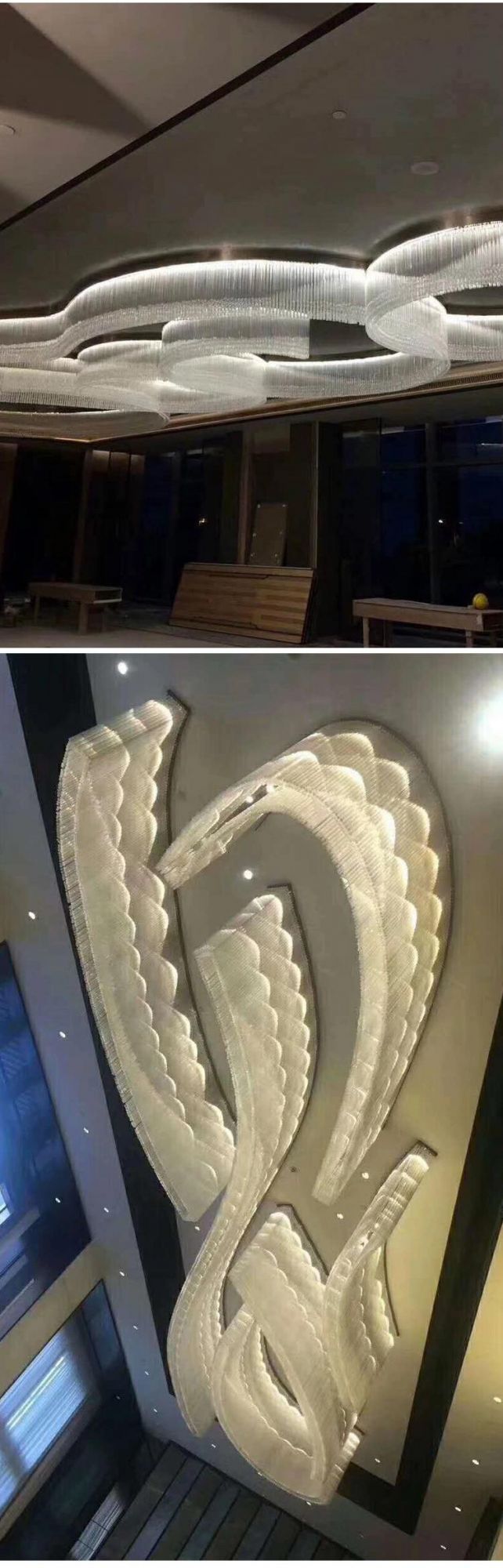 CE Rohs Certificated Hotel Lobby Commercial Custom Project Luxury Crystal LED Chandelier Light