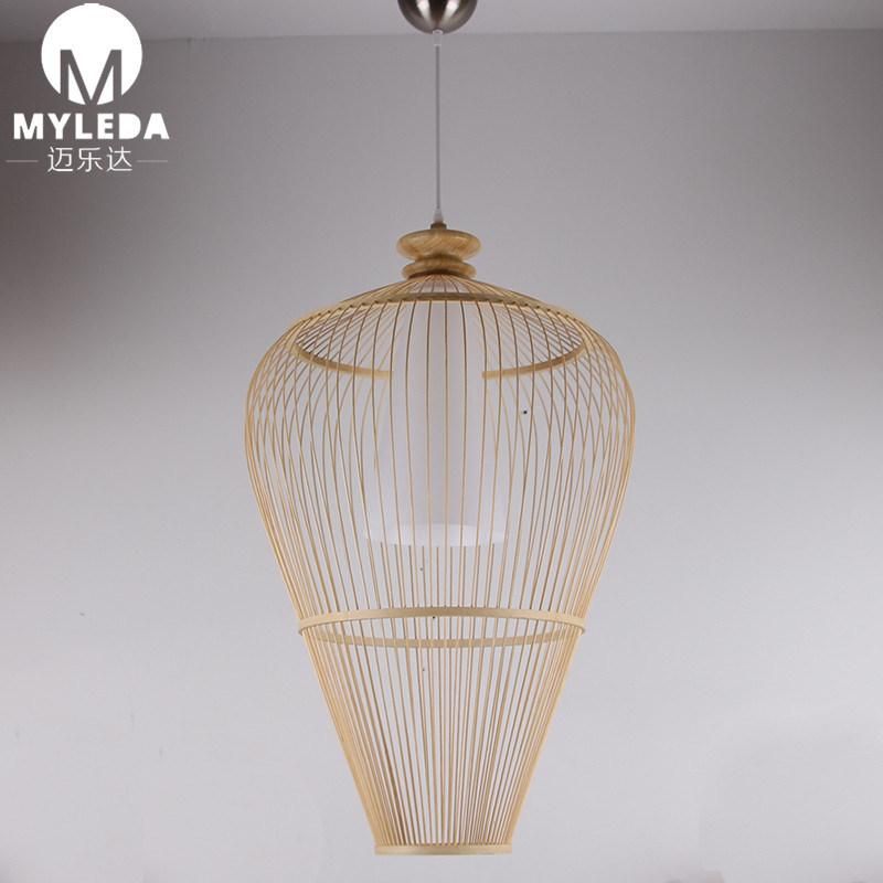 Bamboo Lantern Wood Decoration Hanging Light Fixture Chandelier