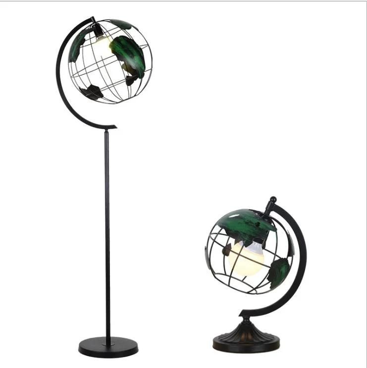 Contemporary Floor Lighting Fixture, Modern Iron Metal Floor Light, Globe Shape Table Lamp Stand Lighting Lamp for Bedroom Study Room Lobby Hotel