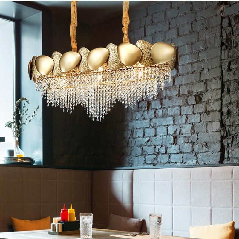 High-Grade Vintage Style Crystal Chandelier restaurant Bedroom Pendant Lamp