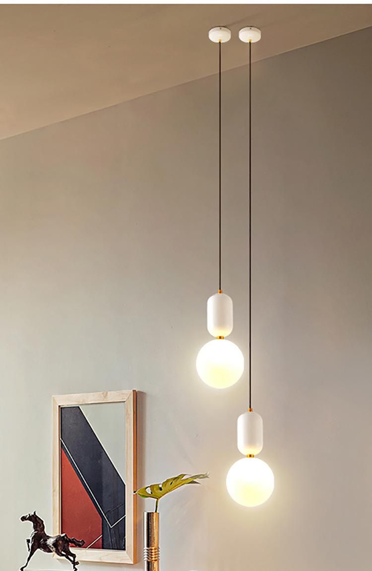 Modern Acrylic Gold, Chrome White, Black Stainless Steel LED Hanging Pendant Light
